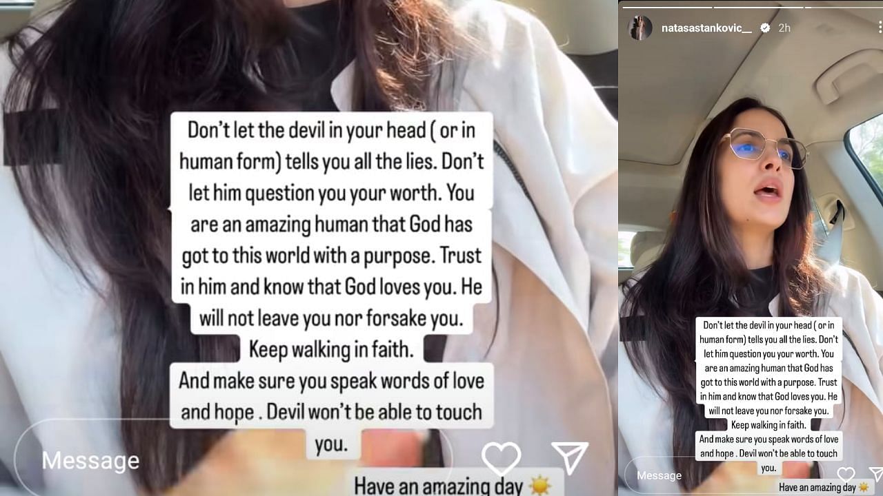 नताशा स्टेनकोविक की इंस्टाग्राम स्टोरी (photo credit: instagram/natasastankovic__)